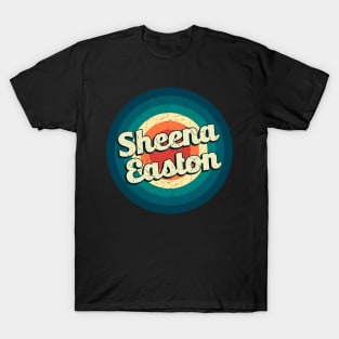 Graphic Sheena Name Retro Vintage Circle T-Shirt